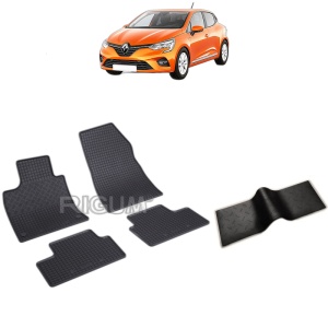 Set 5 covorase auto RENAULT CLIO V din 09.2019 - 2026, cu covoras tunel median, Caroserie HATCHBACK