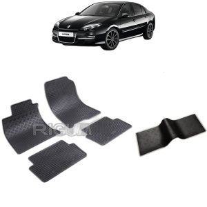 Set 5 covorase auto RENAULT LAGUNA III din 07.2007 - 12.2015, cu covoras tunel median, Caroserie HATCHBACK