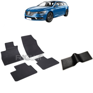 Set 5 covorase auto RENAULT TALISMAN din 05.2016 - 12.2022, cu covoras tunel median, Caroserie COMBI
