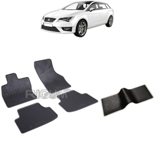 Set 5 covorase auto SEAT LEON IV PHEV din 2020 - 2026, cu covoras tunel median, Caroserie HATCHBACK