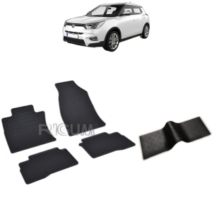 Set 5 covorase auto SSANG YONG TIVOLI FACELIFT II din 01.2020 - 2026, cu covoras tunel median, Caroserie SUV