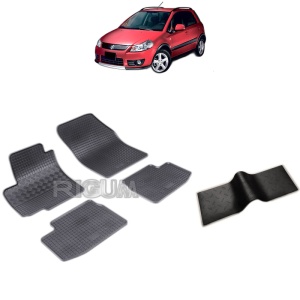 Set 5 covorase auto SUZUKI SX4 din 2006 - 08.2013, cu covoras tunel median, Caroserie HATCHBACK