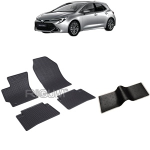 Set 5 covorase auto TOYOTA COROLLA HYBRID din 2019 - 2026, cu covoras tunel median, Caroserie HATCHBACK