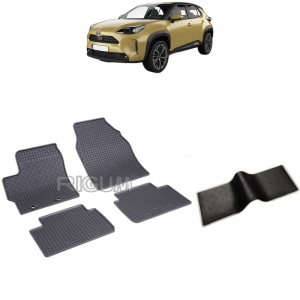 Set 5 covorase auto TOYOTA YARIS CROSS HYBRID din 09.2021 - 2026, cu covoras tunel median, Caroserie SUV