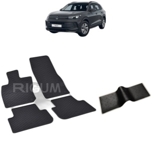 Set 5 covorase auto VOLKSWAGEN TIGUAN III din 11.2023 - 2026, cu covoras tunel median, Caroserie SUV