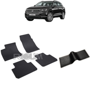 Set 5 covorase auto VOLKSWAGEN TOUAREG III din 07.2018 - 2026, cu covoras tunel median, Caroserie SUV