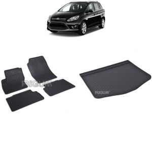 Set Covorase Auto Si Tavita Portbagaj FORD C-MAX GRAND II din 11.2010 - 06.2019, caroserie van, ROATA REZERVA MICA / KIT REPARATIE
