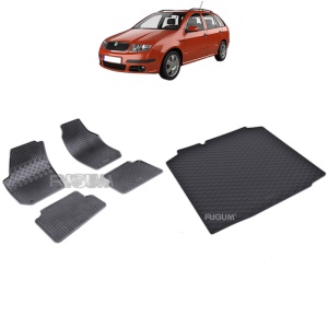 Set Covorase Auto Si Tavita Portbagaj SKODA FABIA II din 03.2007 - 10.2014, caroserie combi,