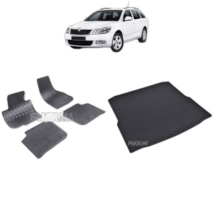 Set Covorase Auto Si Tavita Portbagaj SKODA SUPERB II din 11.2009 - 08.2015, caroserie combi,