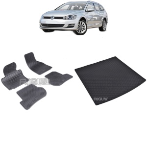 Set Covorase Auto Si Tavita Portbagaj VOLKSWAGEN GOLF 6 din 06.2007 - 08.2013, caroserie combi,