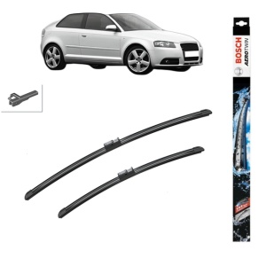 Set stergatoare auto AUDI A3 (8P1) din 2003-2012, Bosch Aerotwin, din cauciuc siliconat rezistent