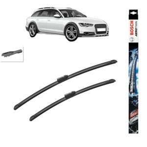 Set stergatoare auto AUDI A4 Allroad B8 (8KH) din 2009-2016, Bosch Aerotwin, din cauciuc siliconat rezistent