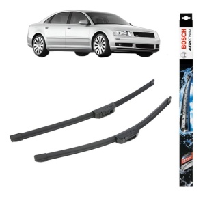 Set stergatoare auto AUDI A8 D3 (4E2, 4E8) din 2002-2010, Bosch Aerotwin Retrofit, din cauciuc siliconat rezistent