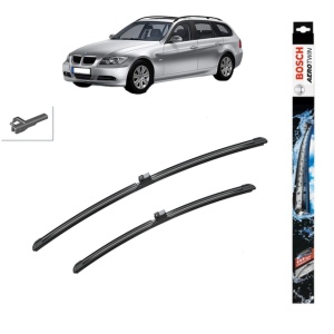 Set stergatoare auto BMW 3 Touring (E91) din 2004-2012, Bosch Aerotwin, din cauciuc siliconat rezistent