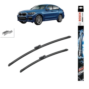 Set stergatoare auto BMW X4 (G02, F98) din 2018-2021, Bosch Aerotwin, din cauciuc siliconat rezistent