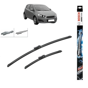 Set stergatoare auto CHEVROLET AVEO Hatchback (T300) din 2011-2015, Bosch Aerotwin Multi, din cauciuc siliconat rezistent