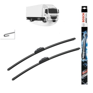 Set stergatoare auto DAF LF din 2013-2017, Bosch Aerotwin Retro Truck, din cauciuc siliconat rezistent