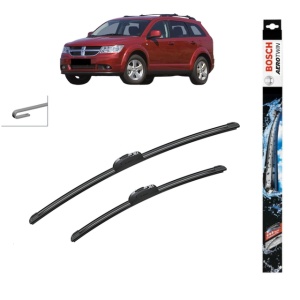Set stergatoare auto DODGE JOURNEY VAN (JC) din 2008-2012, Bosch Aerotwin Retrofit, din cauciuc siliconat rezistent