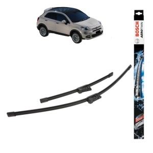Set stergatoare auto FIAT 500X (334_) din 2014-2022, Bosch Aerotwin, din cauciuc siliconat rezistent