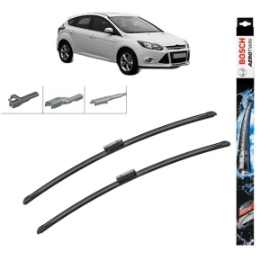 Set stergatoare auto FORD FOCUS III Hatchback Van din 2011-2020, Bosch Aerotwin Multi, din cauciuc siliconat rezistent