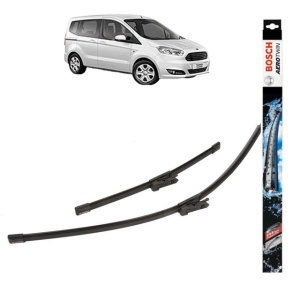 Set stergatoare auto FORD TOURNEO COURIER B460 MPV din 2014-2023, Bosch Aerotwin, din cauciuc siliconat rezistent