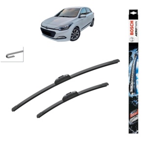 Set stergatoare auto HYUNDAI i20 II (GB, IB) din 2014-2021, Bosch Aerotwin Retrofit, din cauciuc siliconat rezistent