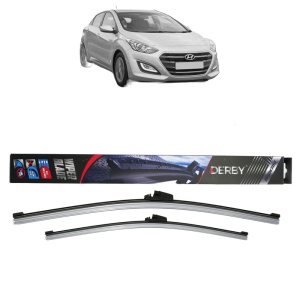 Set stergatoare auto HYUNDAI i30 Hatchback Van (GDE) din 2015-2017, Derby, din cauciuc siliconat rezistent