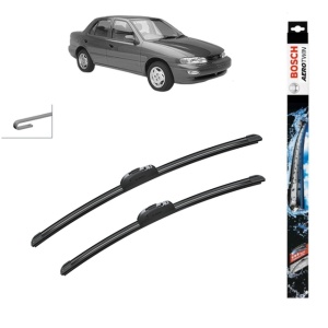Set stergatoare auto KIA SEPHIA Saloon (FA) din 1993-1997, Bosch Aerotwin Retrofit, din cauciuc siliconat rezistent