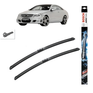 Set stergatoare auto MERCEDES-BENZ E-CLASS Coupe (C207) din 2009-2016, Bosch Aerotwin, din cauciuc siliconat rezistent - Img 1