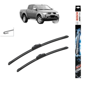 Set stergatoare auto MITSUBISHI L200 / TRITON (KA_T, KB_T) din 2005-2015, Bosch Aerotwin Retrofit, din cauciuc siliconat rezistent