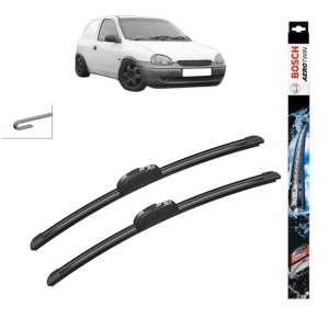 Set stergatoare auto OPEL CORSA B Hatchback Van (S93) din 1994-2001, Bosch Aerotwin Retrofit, din cauciuc siliconat rezistent