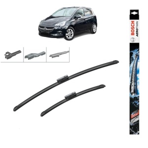 Set stergatoare auto OPEL CORSA E Hatchback Van (X15) din 2014-2015, Bosch Aerotwin Multi, din cauciuc siliconat rezistent - Img 1