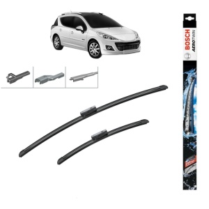 Set stergatoare auto PEUGEOT 207 SW Estate Van (WK_) din 2007-2012, Bosch Aerotwin Multi, din cauciuc siliconat rezistent - Img 1