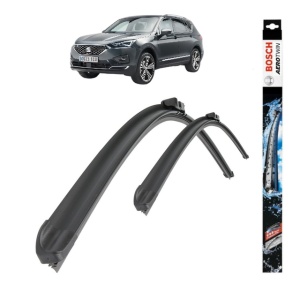 Set stergatoare auto SEAT TARRACO (KN2) din 2018-2024, Bosch Aerotwin, din cauciuc siliconat rezistent