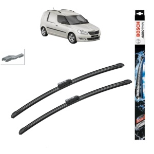 Set stergatoare auto SKODA FABIA II Praktik (545) din 2013-2014, Bosch Aerotwin, din cauciuc siliconat rezistent