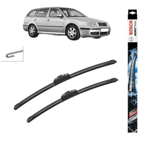 Set stergatoare auto SKODA OCTAVIA I Combi (1U5) din 1998-2010, Bosch Aerotwin Retrofit, din cauciuc siliconat rezistent