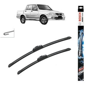 Set stergatoare auto SSANGYONG MUSSO SPORTS din 2004-2007, Bosch Aerotwin Retrofit, din cauciuc siliconat rezistent