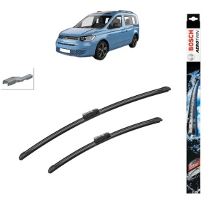 Set stergatoare auto VOLKSWAGEN CADDY IV Box Body/MPV (SAA, SAH) din 2015-2020, Bosch Aerotwin, din cauciuc siliconat rezistent
