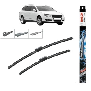 Set stergatoare auto VOLKSWAGEN PASSAT B6 Variant (3C5) din 2005-2011, Bosch Aerotwin Multi, din cauciuc siliconat rezistent