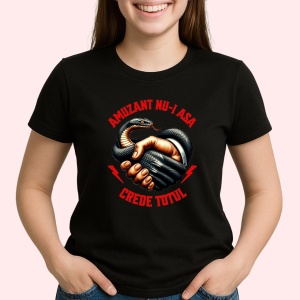 Tricou Amuzant nuNegru,i asa, Crede Totul Negru, Copii | Dama | Barbat - Img 1