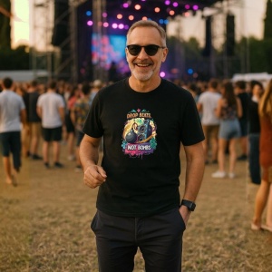 Tricou Drop Beats Not Bombs Design Urban, Copii | Dama | Barbat, culoare negru - Img 5
