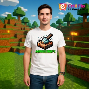 Tricou Minecraft Arc De Lemn Tricou Alb Copii | Dama | Barbat - Img 106