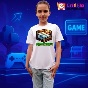Tricou Minecraft Arc De Lemn Tricou Alb Copii | Dama | Barbat - Img 384