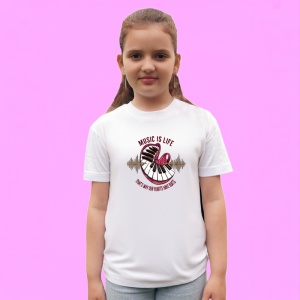 Tricou Music Is Life Pian Inima, Copii | Dama | Barbat - Img 3