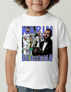 Tricou pentru copii - Karim Benzema - Campionul Europei - Karim Benzema, Real Madrid, fotbal copii - Img 1