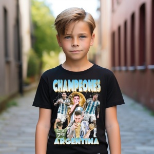 Tricou personalizat pentru copii cu echipa Argentinei - Img 2