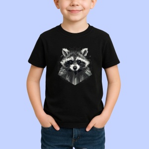 Tricou Raton Realist Design Abstract, Copii | Dama | Barbat, culoare negru - Img 3