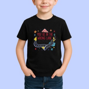 Tricou Wrong Lane Totul Vine Spre Tine, Copii | Dama | Barbat, culoare negru - Img 3