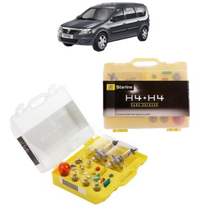 Kit trusa Set becuri H4 compatibila cu DACIA LOGAN MCV (KS_) din 2007-2013, bec far, semnalizare , pozitie, iluminare numar, frana, plafoniera, stop frana - Img 1