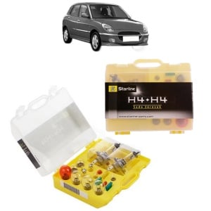 Kit trusa Set becuri H4 compatibila cu DAIHATSU SIRION (M1) din 1998-2005, bec far, semnalizare , pozitie, iluminare numar, frana, plafoniera, stop frana